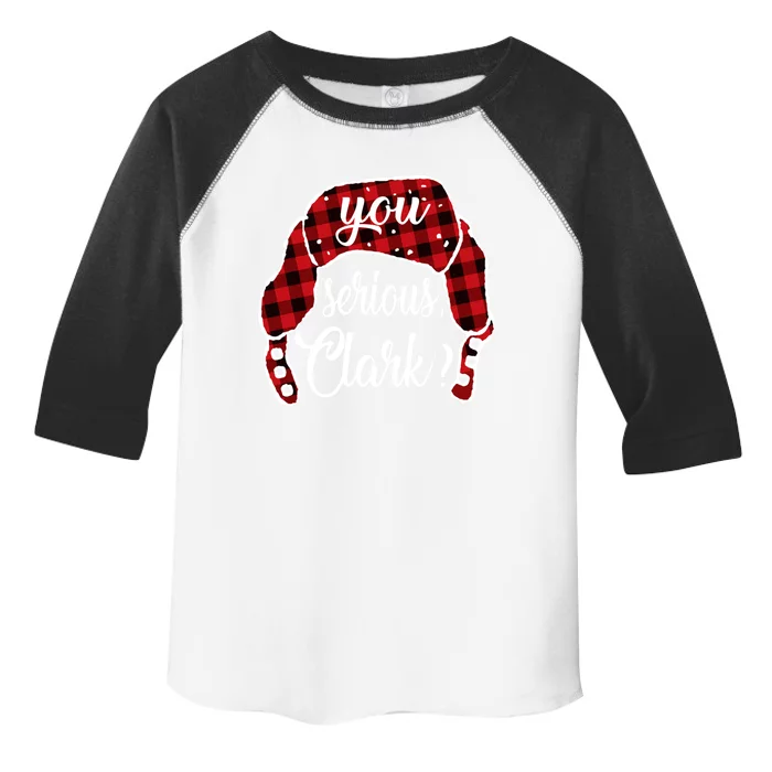 You Serious Clark Christmas Vacation Plaid Red Funny Gift Toddler Fine Jersey T-Shirt