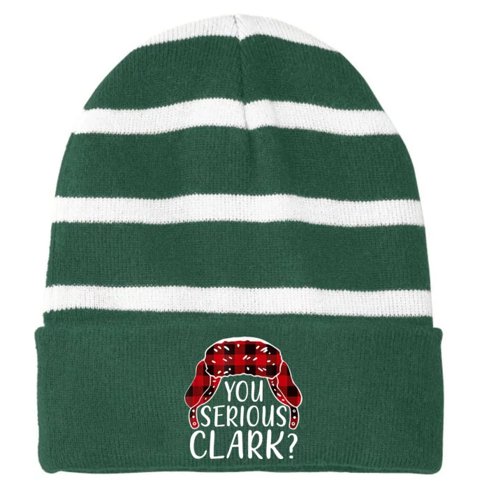 You Serious Clark Family Matching Christmas Vacation Striped Beanie with Solid Band