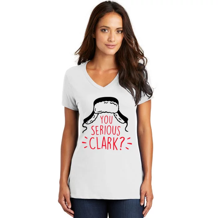 You Serious Clark Women's V-Neck T-Shirt