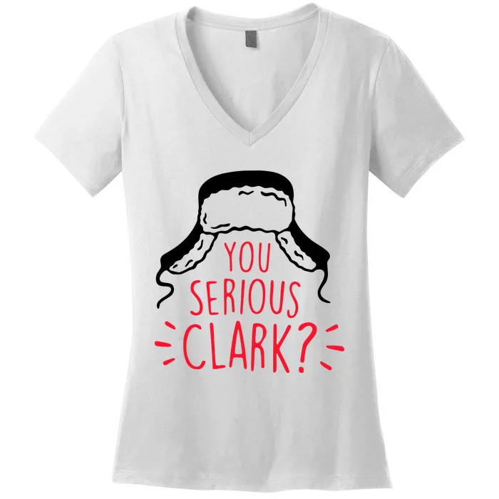 You Serious Clark Women's V-Neck T-Shirt