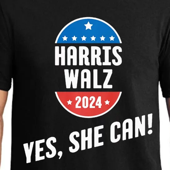 Yes She Can! Harris Walz 2024 Pajama Set