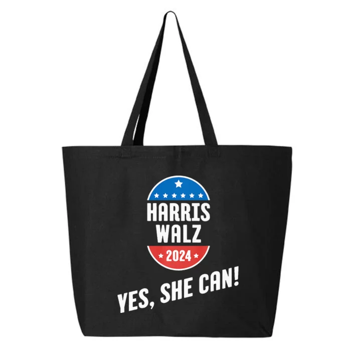 Yes She Can! Harris Walz 2024 25L Jumbo Tote