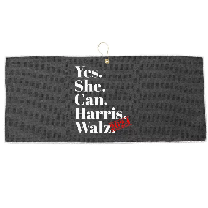 Yes She Can Harris Walz 2024 Premium Large Microfiber Waffle Golf Towel