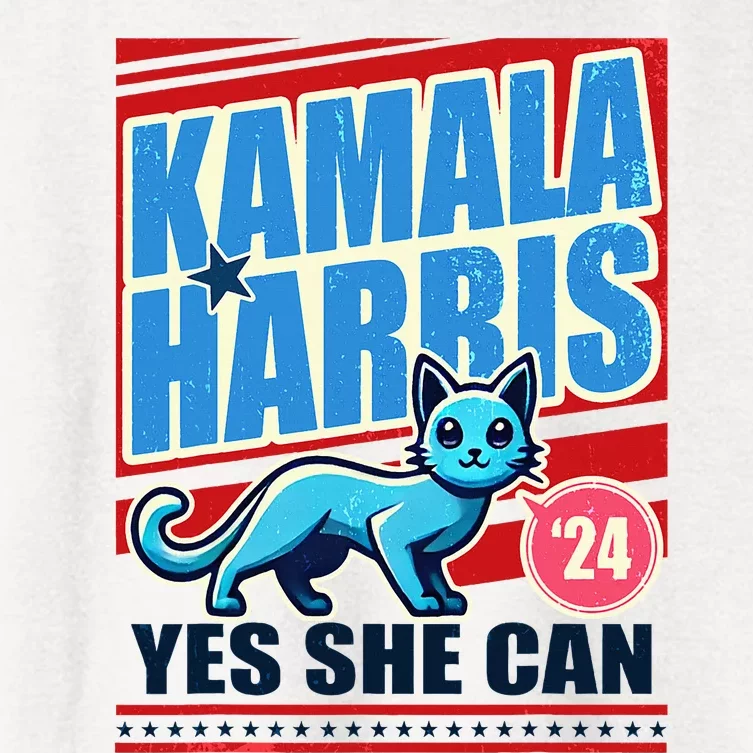 Yes She Can 2024 Election President Kamala Harris Women's Crop Top Tee