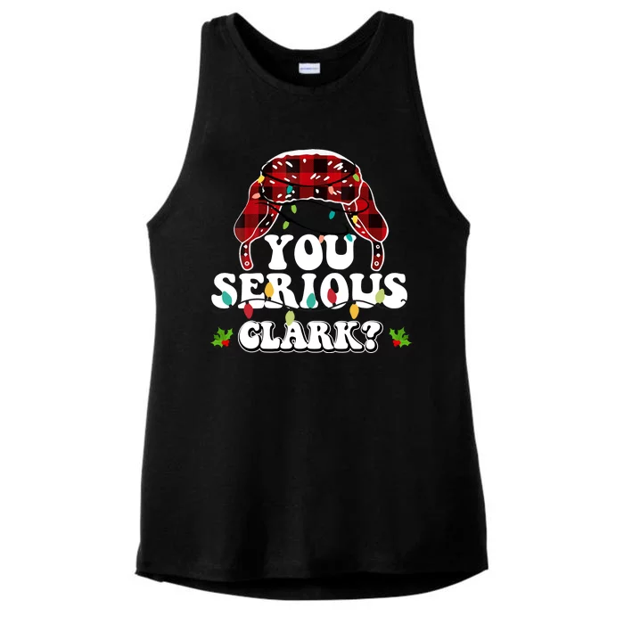 You Serious Clark Ladies Tri-Blend Wicking Tank