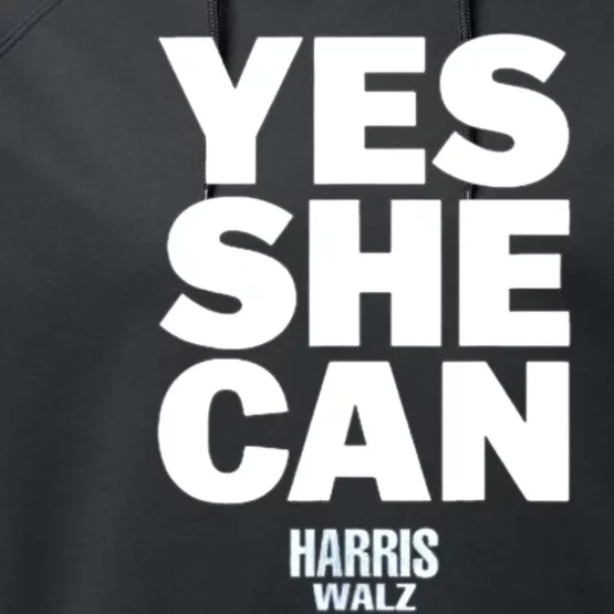 Yes She Can Kamala Harris 2024 Elections Performance Fleece Hoodie