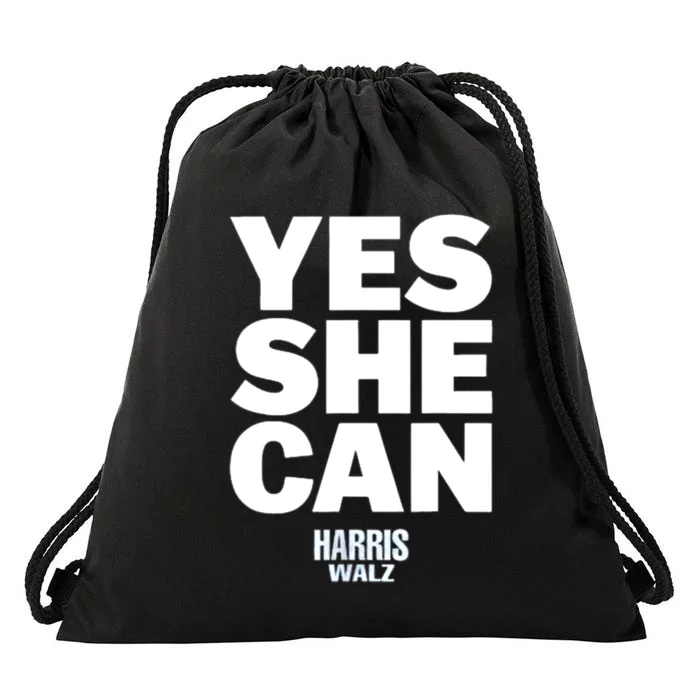 Yes She Can Kamala Harris 2024 Elections Drawstring Bag