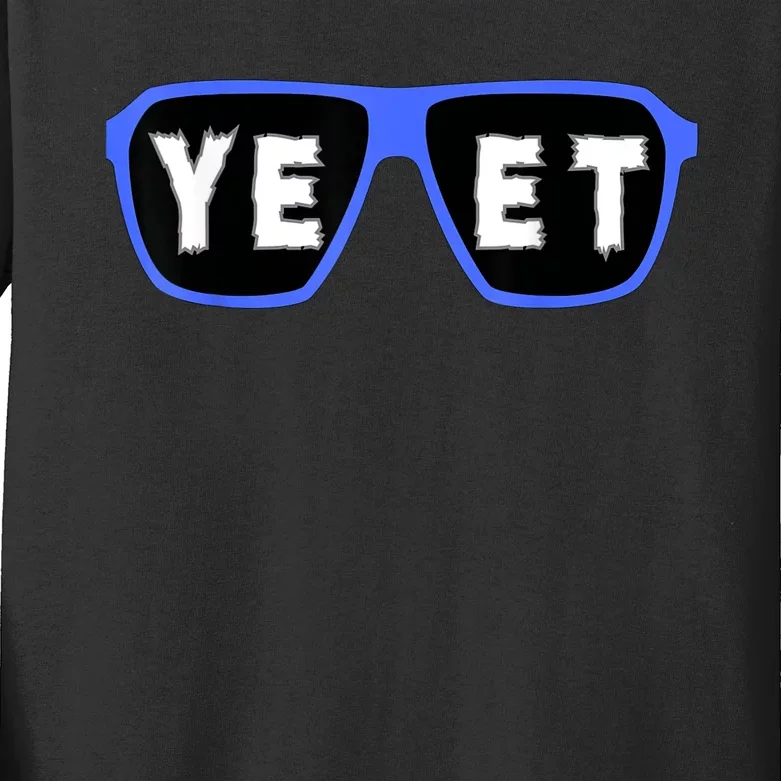 Yeet Sunglasses Cool Yeet Sunglasses Wrestling Fans Kids Long Sleeve Shirt