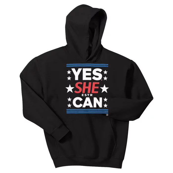 Yes She Can Kamala Harris 2024 President Kids Hoodie