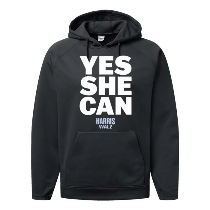 Yes She Can Kamala Harris 2024 Elections Performance Fleece Hoodie