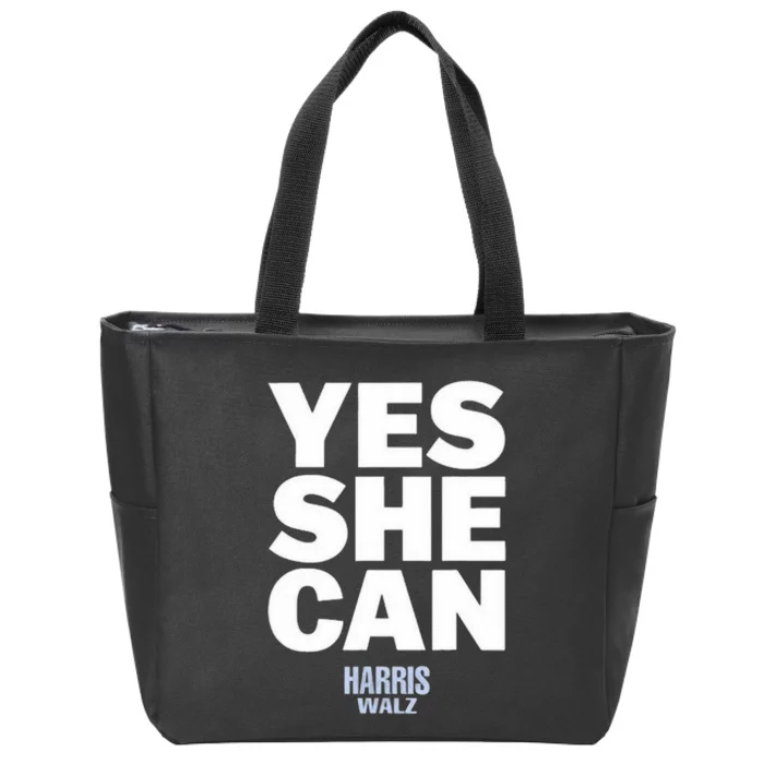 Yes She Can Kamala Harris 2024 Elections Zip Tote Bag