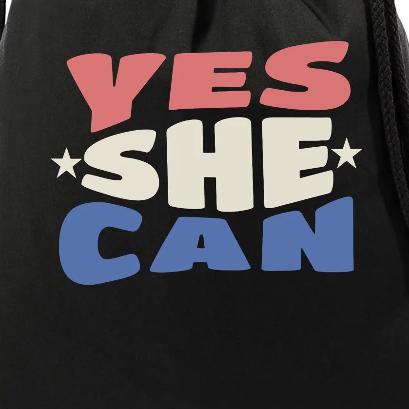 Yes She Can Drawstring Bag