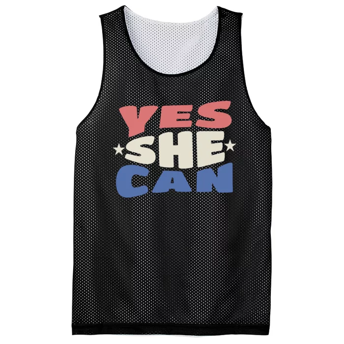 Yes She Can Mesh Reversible Basketball Jersey Tank