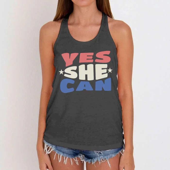 Yes She Can Women's Knotted Racerback Tank