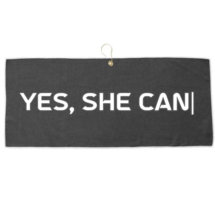 Yes She Can Large Microfiber Waffle Golf Towel