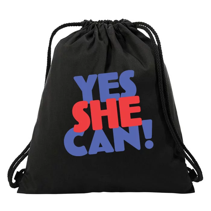 Yes She Can Drawstring Bag