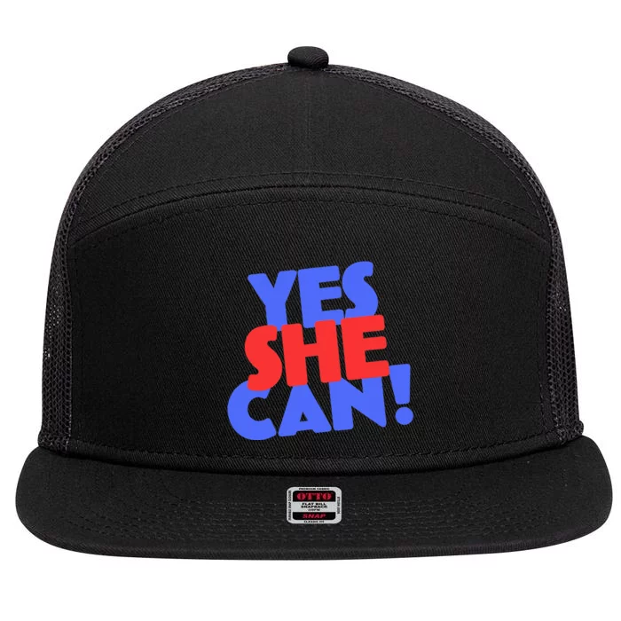 Yes She Can 7 Panel Mesh Trucker Snapback Hat