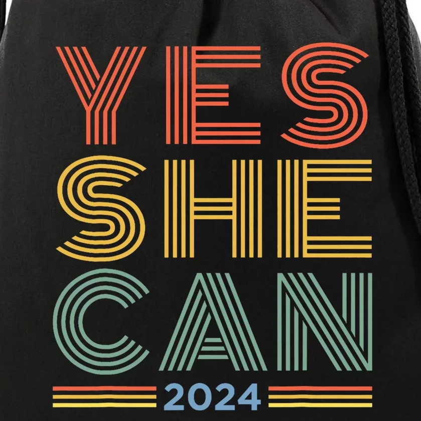 Yes She Can 2024 Drawstring Bag