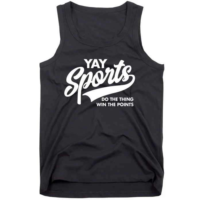 Yay Sports Do The Thing Win The Points Swash White Tank Top