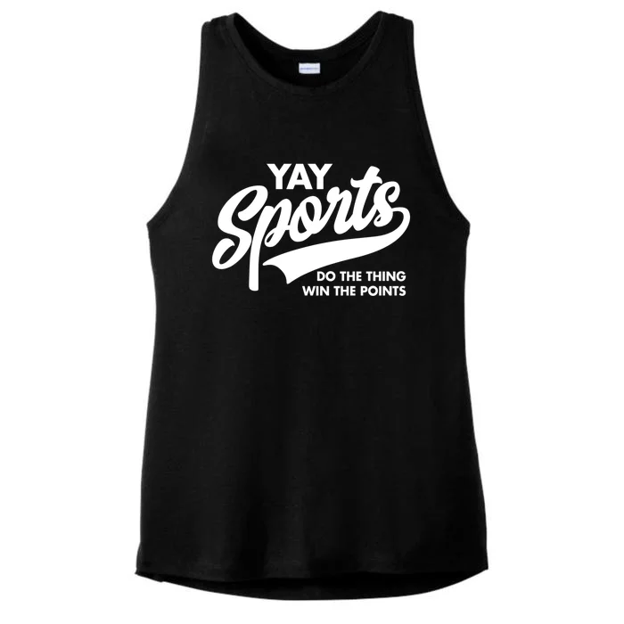 Yay Sports Do The Thing Win The Points Swash White Gift Ladies Tri-Blend Wicking Tank