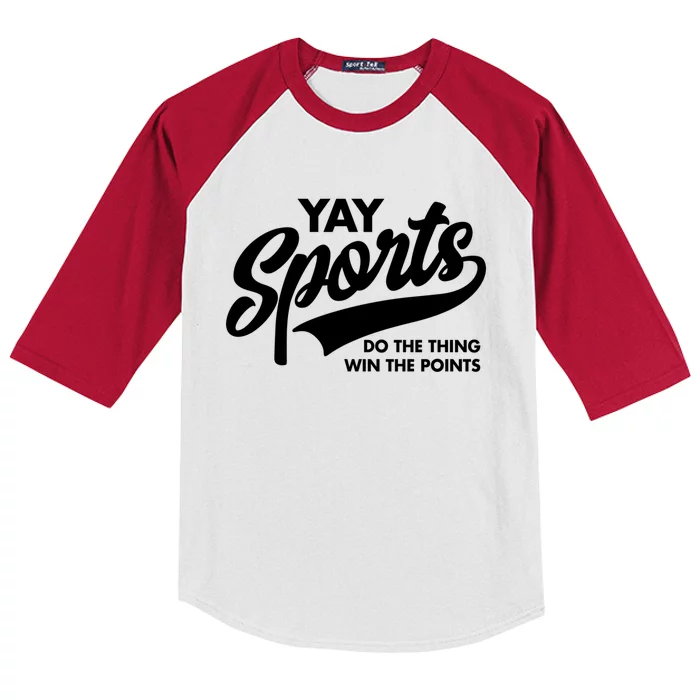 Yay Sports Do The Thing Win The Points Swash White Gift Kids Colorblock Raglan Jersey