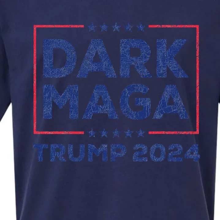 Yard Sign Donald Trump 2024 Dark Maga Trump Sueded Cloud Jersey T-Shirt