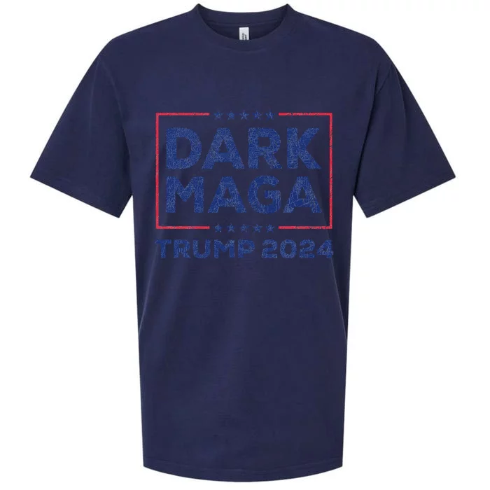 Yard Sign Donald Trump 2024 Dark Maga Trump Sueded Cloud Jersey T-Shirt