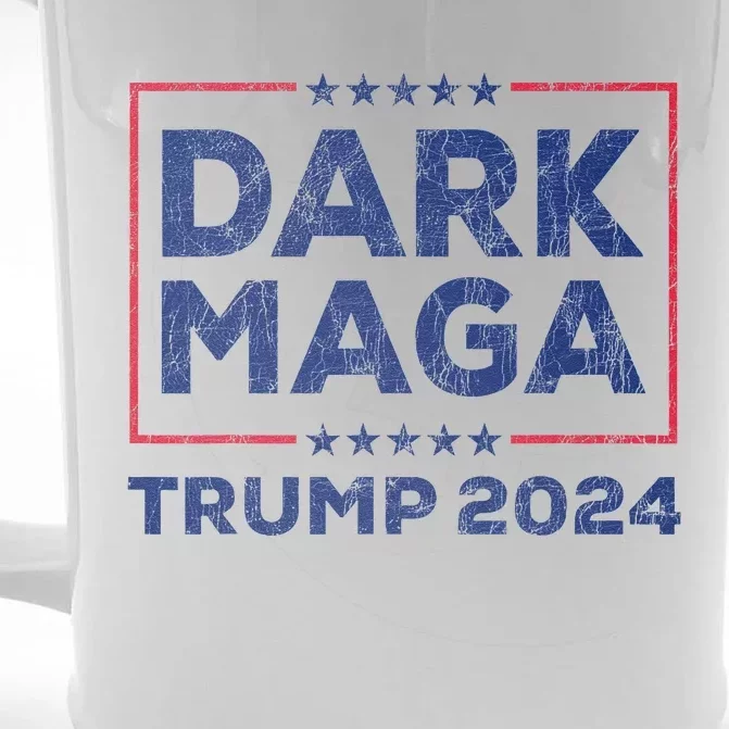 Yard Sign Donald Trump 2024 Dark Maga Trump Front & Back Beer Stein