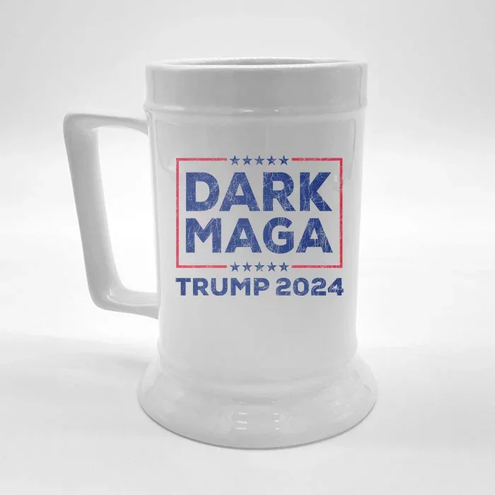 Yard Sign Donald Trump 2024 Dark Maga Trump Front & Back Beer Stein