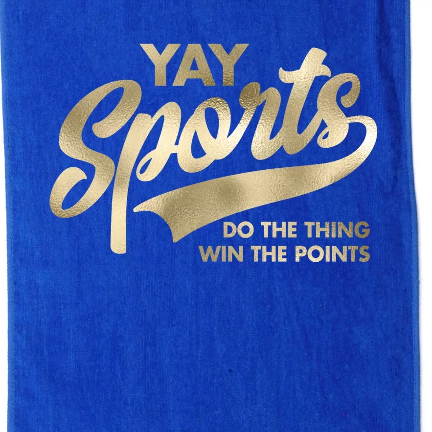 Yay Sports Do The Thing Win Points Swash Cool Gift Platinum Collection Golf Towel