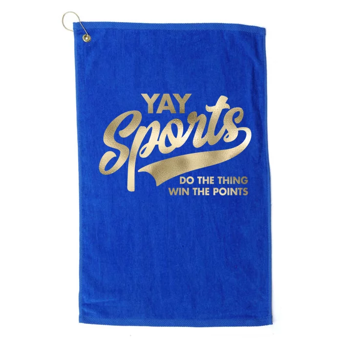 Yay Sports Do The Thing Win Points Swash Cool Gift Platinum Collection Golf Towel