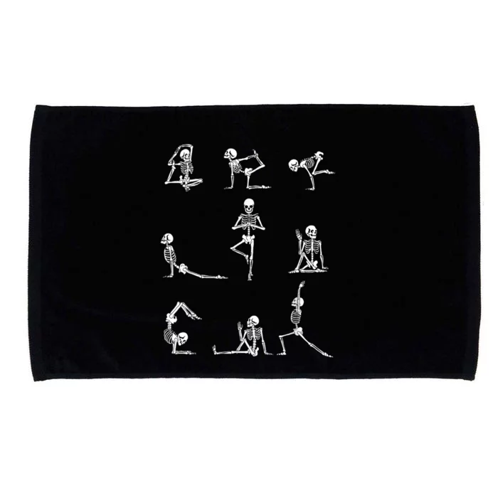 Yoga Skeleton For A Yoga Fan Microfiber Hand Towel