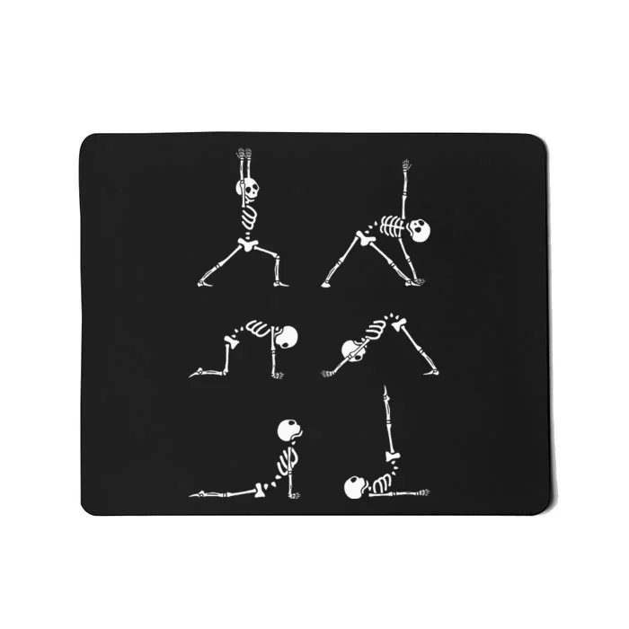 Yoga Skeleton Funny Halloween Exercise Costume Mousepad