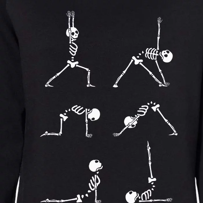 Yoga Skeleton Funny Halloween Exercise Costume Womens California Wash Sweatshirt