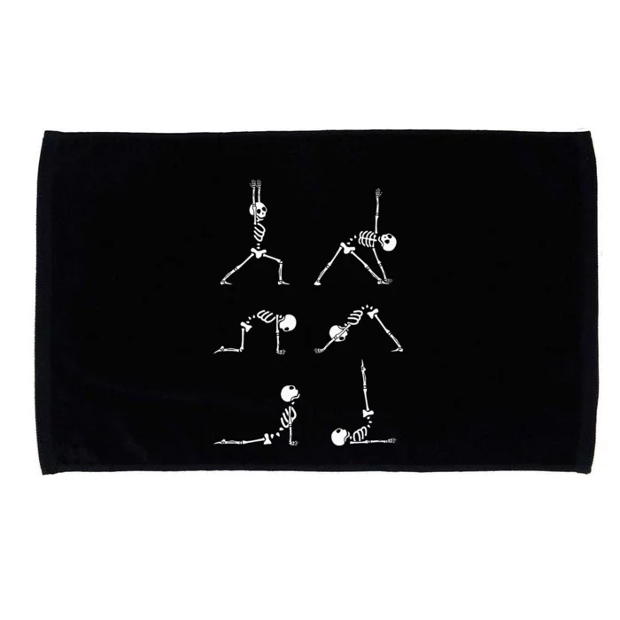 Yoga Skeleton Funny Halloween Exercise Costume Microfiber Hand Towel