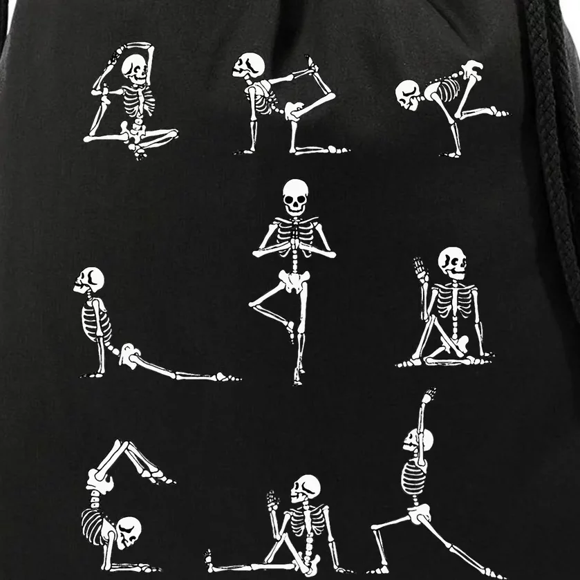 Yoga Skeleton For A Yoga Fan Drawstring Bag