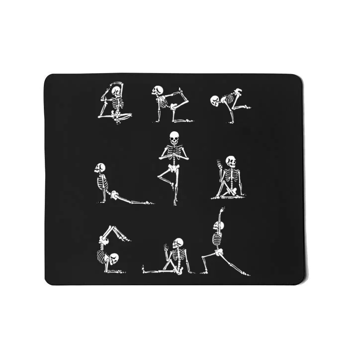 Yoga Skeleton Funny Yoga Halloween Mousepad