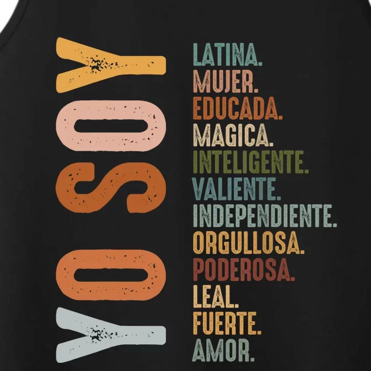 Yo Soy Funny Mexican Hispanic Heritage Month Performance Tank