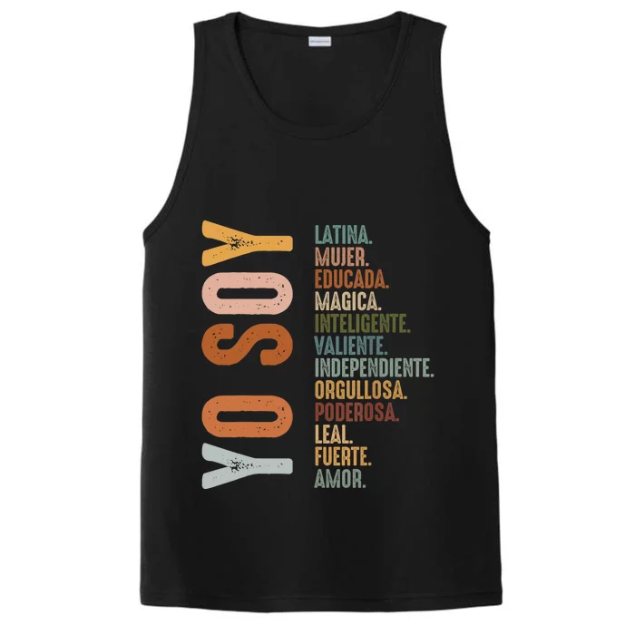 Yo Soy Funny Mexican Hispanic Heritage Month Performance Tank