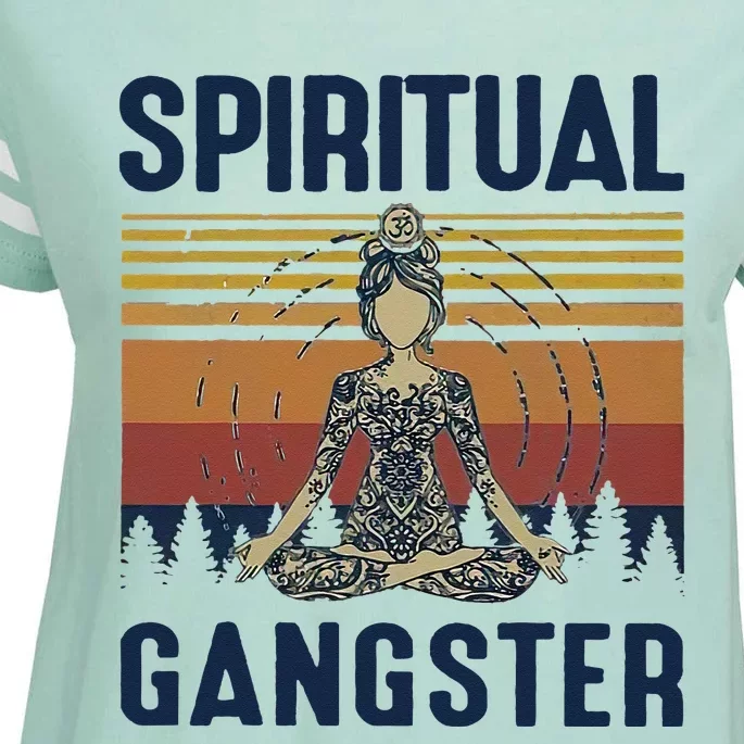 Yoga Spiritual Gangsters Vintage Yoga Lover Enza Ladies Jersey Football T-Shirt