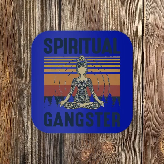 Yoga Spiritual Gangsters Vintage Yoga Lover Cool Gift Coaster