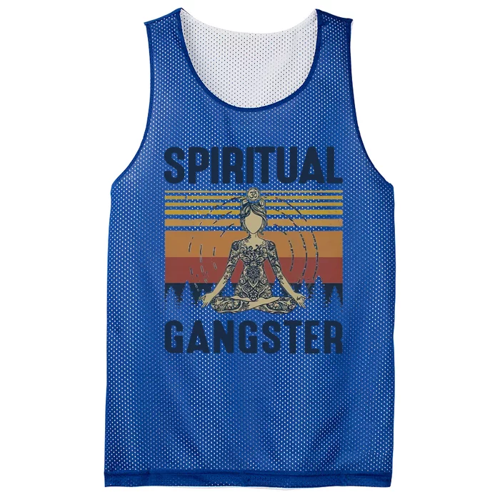 Yoga Spiritual Gangsters Vintage Yoga Lover Cool Gift Mesh Reversible Basketball Jersey Tank