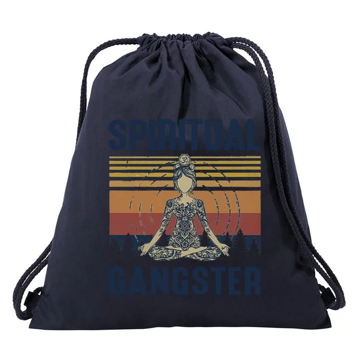 Yoga Spiritual Gangsters Vintage Yoga Lover Cool Gift Drawstring Bag