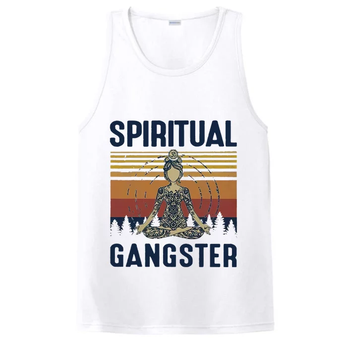 Yoga Spiritual Gangsters Vintage Yoga Lover Performance Tank