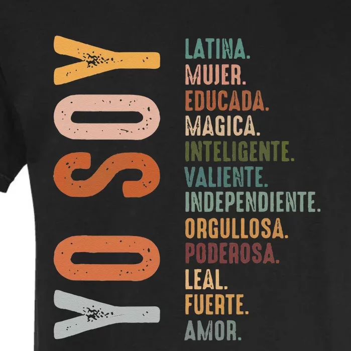 Yo Soy Hispanic Mujer Latina Camisa De Latina Chingona Garment-Dyed Heavyweight T-Shirt