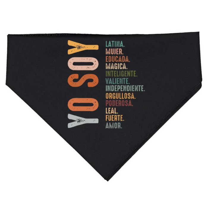 Yo Soy Hispanic Mujer Latina Camisa De Latina Chingona USA-Made Doggie Bandana