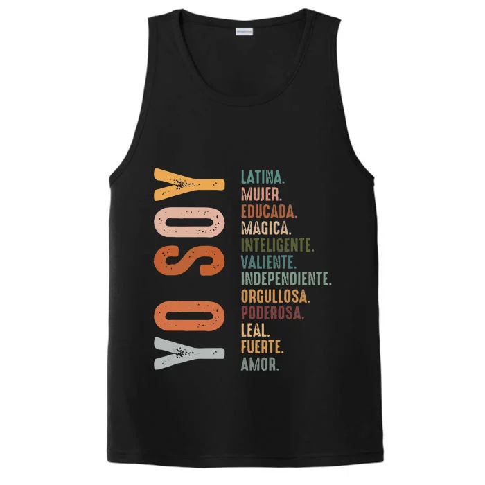 Yo Soy Hispanic Mujer Latina Camisa De Latina Chingona Performance Tank