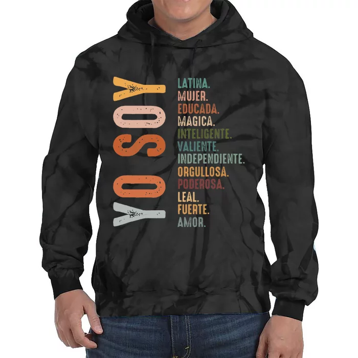 Yo Soy Hispanic Mujer Latina Camisa De Latina Chingona Tie Dye Hoodie