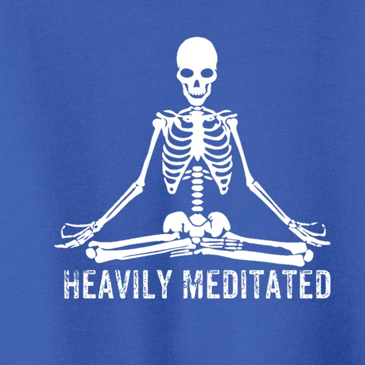 Yoga Skeleton Heavily Meditated Gift Toddler T-Shirt