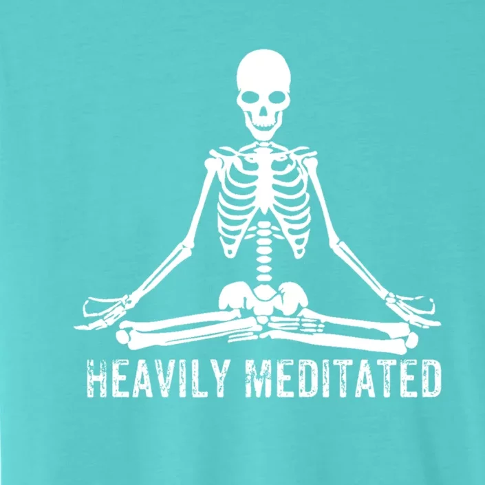 Yoga Skeleton Heavily Meditated Gift ChromaSoft Performance T-Shirt